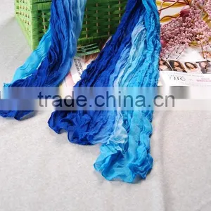 100% Linen Fashion Tie-dyeing Ladies' Scarf thumbnail-1