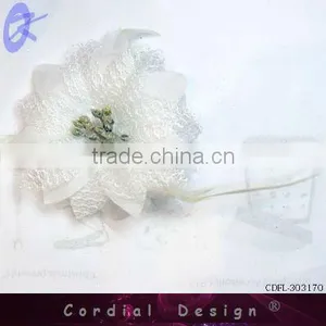 2013 Jewel Centered Flower Clips/Peony Flower/hair Accessory thumbnail-1