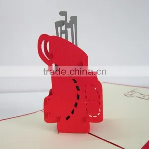 Golf Bag Pop up Greeting Card thumbnail-1