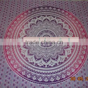 Purple Mandala Wall Tapestry, Indian Cotton Bedding Twin Bedspread thumbnail-4