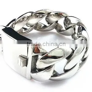 B188 Fashion High Super Big Size 316l Stainless Steel Bracelets thumbnail-1