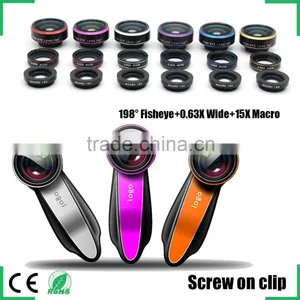 Mobile Phone Fisheye Lens Innovative Gadgets 2016 Trending Products Clip 3 in 1 198 Degree Fish Eye 0.63x Wide-angle Lens Kit thumbnail-4