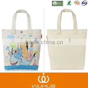 Good Quality Cotton Canvas Dolphin Printing Promotion Shopping Handbag thumbnail-1
