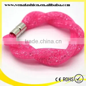 Mesh Style Wrap Mixed Crystals Bio Magnetic Bracelet Price thumbnail-2