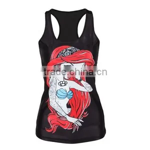 Red Hair Girl 3D Graphic Printed Women Casual Vest Camisole Top thumbnail-5