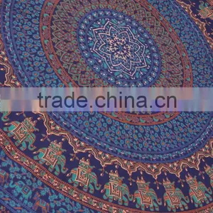 Hippie Mandala Block Printed Tapestry Wall Decor Throw Table Cover 100% Cotton Bedspread Indian Jaipur Manufacturer & Wholesaler thumbnail-3