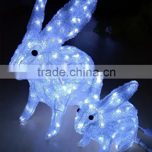 High Quality With RoSH CE Rabbit Shaped Decoration Led Motif Light Rabbit Statues Garden Decoration Home Decor Led Light Supplier's Choice thumbnail-1