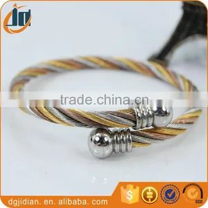 Wholesale Stailess Steel Cuff Bangle Bracelets,steel Rope Bangles thumbnail-3