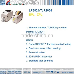 Zebra TLP2824 Plus Compact Desktop Thermal Transfer Printer thumbnail-2