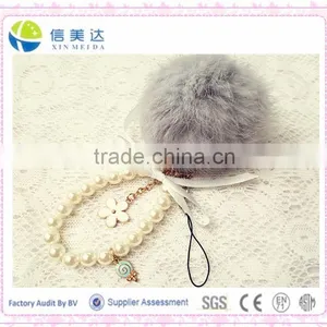 Fashion Plush Mobile Phone and Bag Pendant/String of Pearls Keychain Plush Toy thumbnail-1