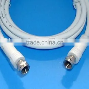 Hot Sell TV Satellite Antenna Cable F Male to F Male Moulded Type for RF TV Connection thumbnail-1