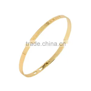 Memories Bangles With Customize Design Word 'FOREVER FAMILY' With 4mm/7mm Width thumbnail-3