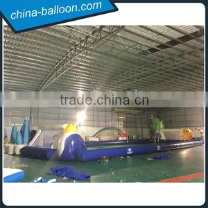 20x8m Inflatable Cartoon Football Pitch / Air-tight Inflatable Football Field for Amusement Park Supplier's Choice thumbnail-1