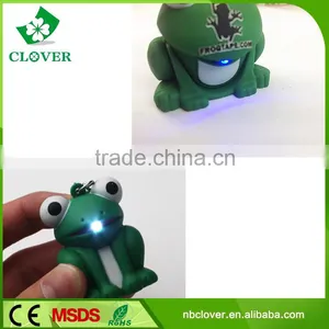 1 LED Plastic Promotional Led Keychain Flashlight With Frog Shape thumbnail-3