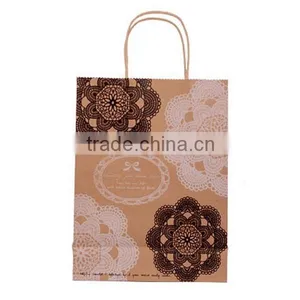 Simple Print Brown Paper Shopping Bag thumbnail-1