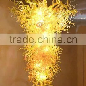 Modern Hand Blown Coloured Glass Chandelier From Famous Chinese Glass Artist Mr Ou LianHua thumbnail-1