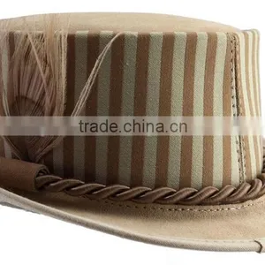 "Julep" - HEAD N HOME HATS - Leather - Top Hat - Mint Women Hats thumbnail-3