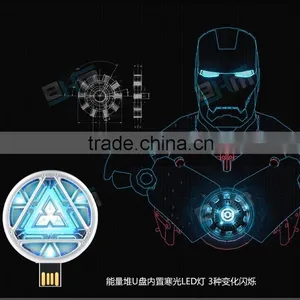 2016 HotSale Iron Man USB Flash Drive Pen Drive Crystal Diamond PenDrive 4GB 8GB 16GB 32GB 64GB Memory Stick/Thumb/Pendrives thumbnail-3
