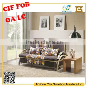 Modern Home Furniture Fabric Double Cushions Sofa Cum Bed Designs thumbnail-1