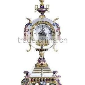 Royal Design Table Clock Crystal Clock Display Decoration Crystal Wedding Decorations thumbnail-1