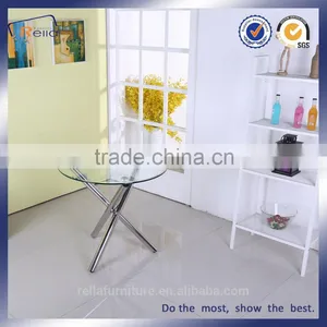 Wholesale Glass Top With Chromed Legs Dining Room Table Furniture thumbnail-2