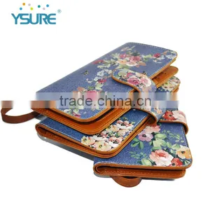 Printed Flower Pattern PU Leather Universal Wallet Phone Case For IPhone 7 thumbnail-1