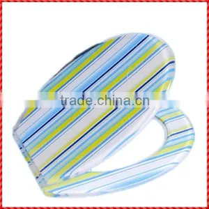 Simple Stripe Design Resin Custom Automatic Toilet Seat Cover thumbnail-1