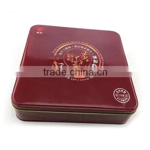 Top Grade Square Cookie Tin Box,square Chocolate/candy Tin Can,square Tin Can for Moon Cake Packaging thumbnail-1