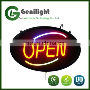Chain Hanging Flashing Board Epoxy Resin LED Neon Open Sign thumbnail-2