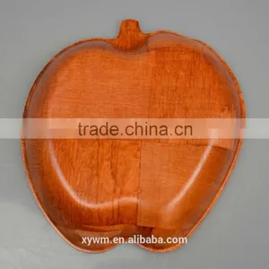 Cheap Apple Shaped Red Woven Wooden Party Kid Gift Decoration Plate and Bowl thumbnail-2