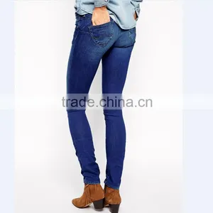 China Manufacturer High Quality Blue Casual Cotton Blend Skinny Pants Bulk Wholesale Price of Denim Girls Sexy Tight Jeans thumbnail-3