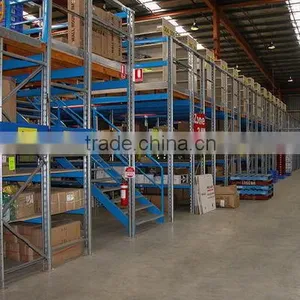 Warehouse Storage Multi Level Pallet Racking Supported Mezzanine thumbnail-1