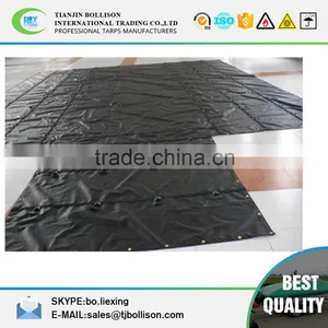 Lumber Tarp - 24' X 27' (8' Drop & Flap) - 14oz/18oz Black Tarp thumbnail-1