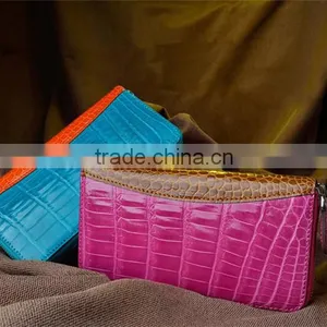 Fashion Long Design Crocodile Skin Lady Zipper Wallet Genuine Leather Wallet Women thumbnail-5