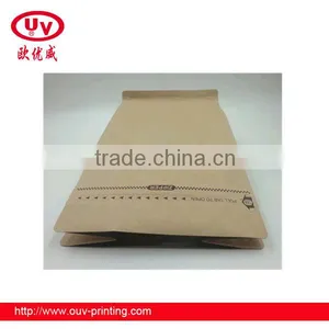 Brown Kraft Paper Flat Bottom Coffee Bag With Valve thumbnail-2