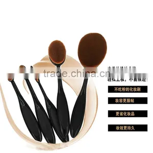 5pcs New Arrival Oval Brushes Black Color Oval Makeup Brush Set Toothbrush Set thumbnail-1