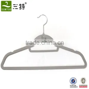 2016 Hot Saling Velvet Flocked Hanger With Belt Hook thumbnail-4