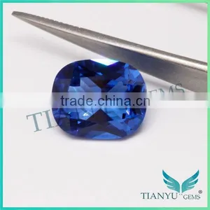 112# Cushion Burman Blue Spinel Gemstone Synthetic Diamond thumbnail-6