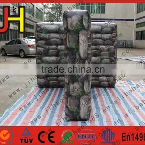 Cheap Green&White T-Shape Wall Inflatable Paintball Bunkers For Sale thumbnail-4