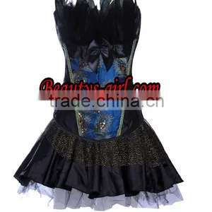 Palace Blue Corset For Women Floral Bustier Dress thumbnail-1