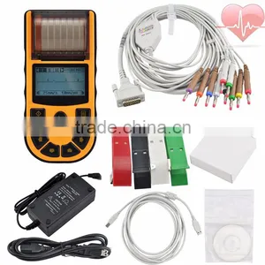 Digital 1-channel Handheld Electrocardiograph ECG EKG Machine With Software thumbnail-1