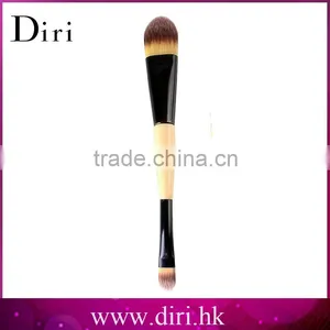Double Sided Yellow Hair Long Handle Foundation Eye Shadow Brush thumbnail-1