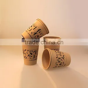 Eco Friendly Biodegradable Wheat Straw Disposable Paper Coffee Cup thumbnail-4