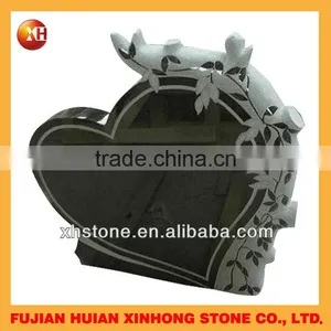 Top Quality Black and Red Heart Shaped Tombstone thumbnail-2