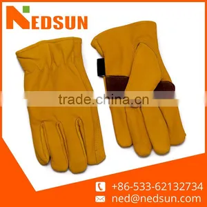 New Design Labour Protection Leather Gardening Gloves for Women thumbnail-1