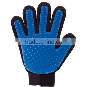 Pet Grooming Dogs Cats Bath Silicone True Touch Deshedding Glove thumbnail-1