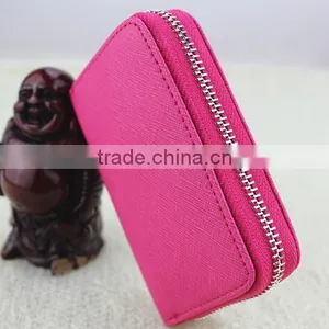 Cy278 Genuine Leather Women Card Holder Wallets Small High Quality Female Pillow Purse Fashion Organ Zipper Credit Card Coin Bag thumbnail-1