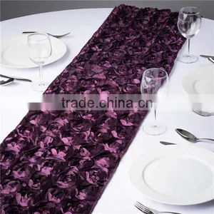 High Quality Romantic Rosette Table Runner For Wedding/Party thumbnail-4