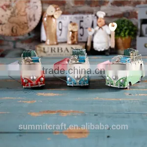 American Tourist Bus Vintage Metal Car Model thumbnail-1