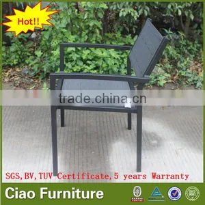 Outdoor Fabric Resturant Chair Patio Dining Arm Chair Stackable Chair thumbnail-6